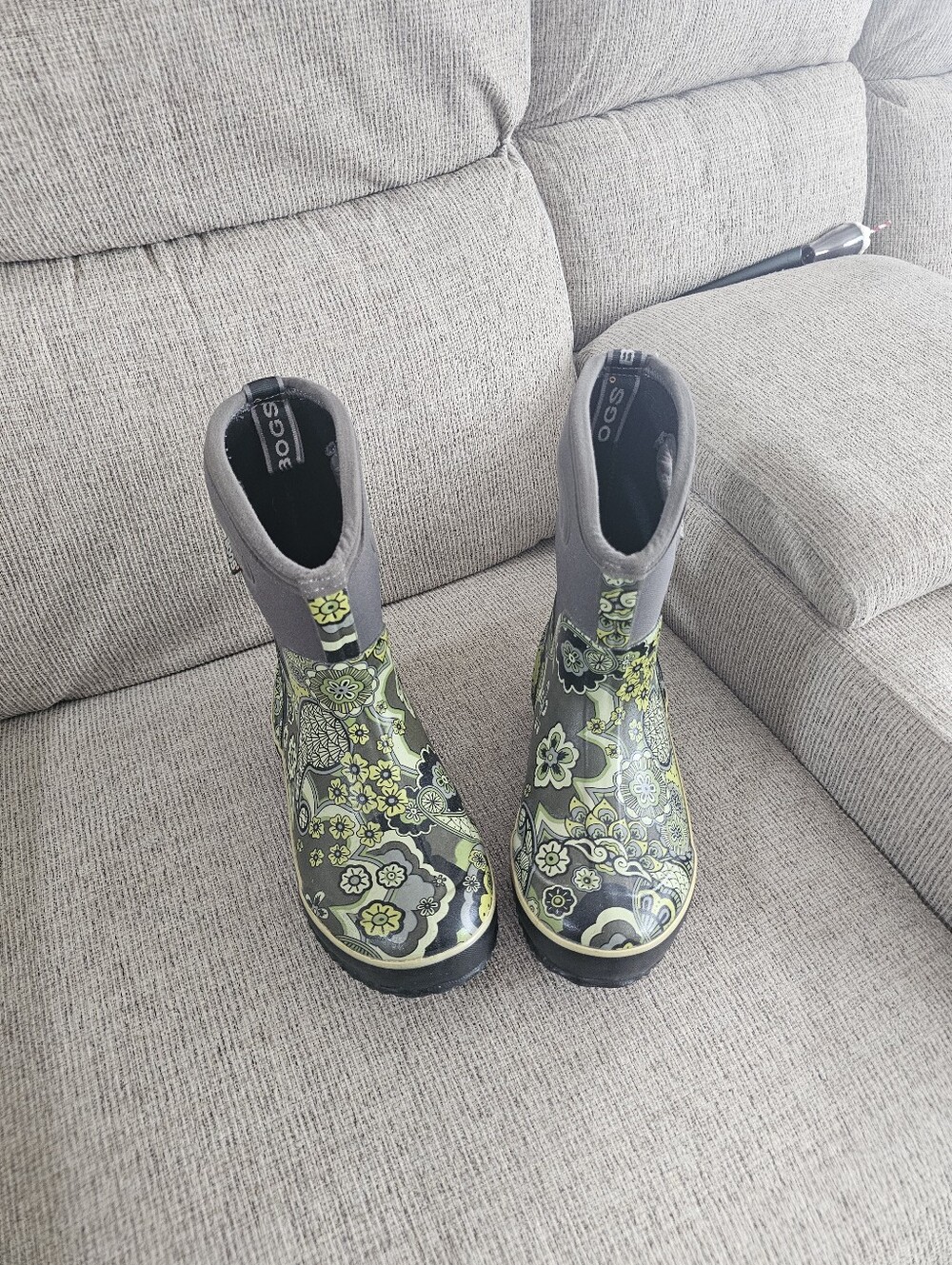 Bogs Classic Mid Paisley Waterproof Boots Size 6 - Picture 4 of 8